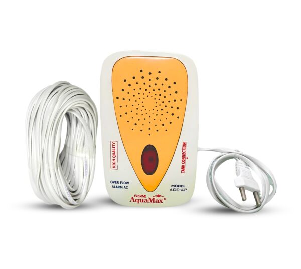 SSM Aquamax ® Water Tank Overflow Alarm with 15 Meter Wire - 220V AC - Loud Human Voice in Hindi and English - 1 Year Warranty