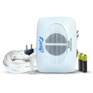 Aqua Guru® Water Tank Overflow Alarm with 15 Meter Wire, Sensor and 2 AA Battery Included, Human Voice in Hindi and English