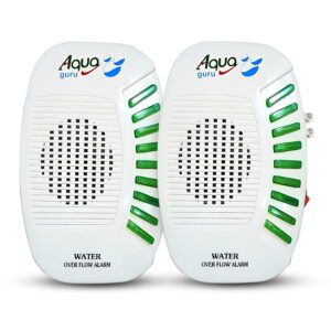 AQUA GURU® Water Tank Alarm Bell Overflow Protection - Battery Operated - Sensors Included - 1 Year Warranty - Pack of 2