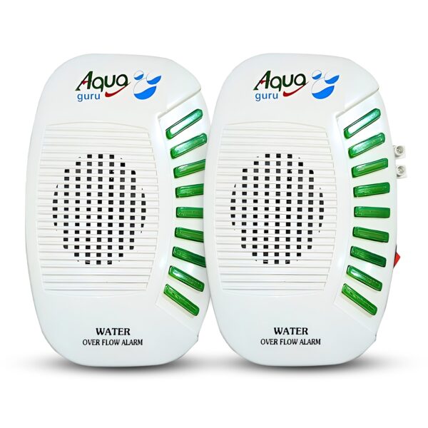 AQUA GURU® Water Tank Alarm Bell Overflow Protection - Battery Operated - Sensors Included - 1 Year Warranty - Pack of 2