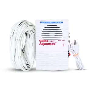 SSM Aquamax® Water Tank Alarm Bell Overflow Protection - Battery Operated - 15 Meter Wire & Sensors Included - Human Voice in Hindi & English